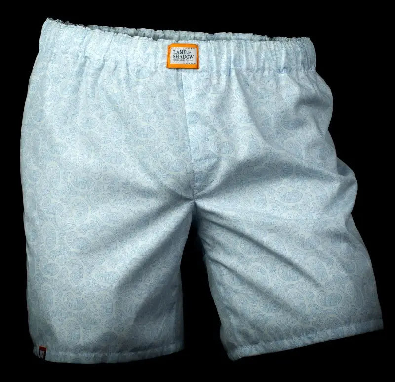 Light Blue Paisley Lamb & Shadow Boxer Shorts