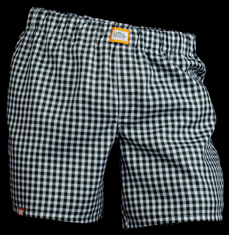 Gingham green soft Lamb & Shadow Boxer Shorts